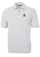 Cutter and Buck Marshall Thundering Herd Grey Virtue Eco Pique Stripe Big Tall Polo