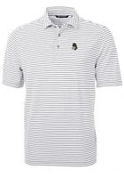 Cutter and Buck Michigan State Spartans Grey Virtue Eco Pique Stripe Big Tall Polo