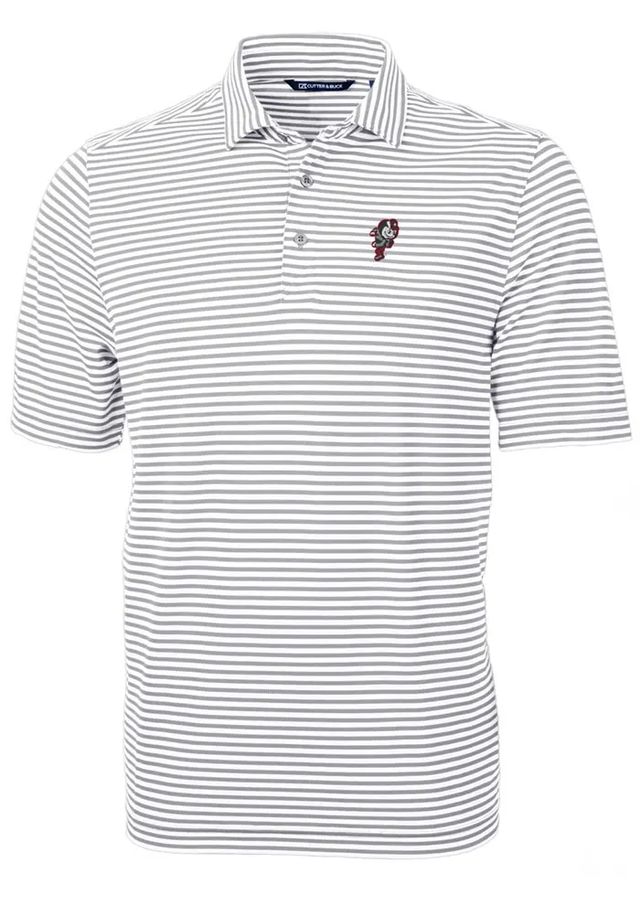 Cutter and Buck Ohio State Buckeyes Virtue Eco Pique Stripe Big Tall Polo