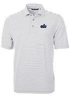 Cutter and Buck Old Dominion Monarchs Grey Virtue Eco Pique Stripe Big Tall Polo