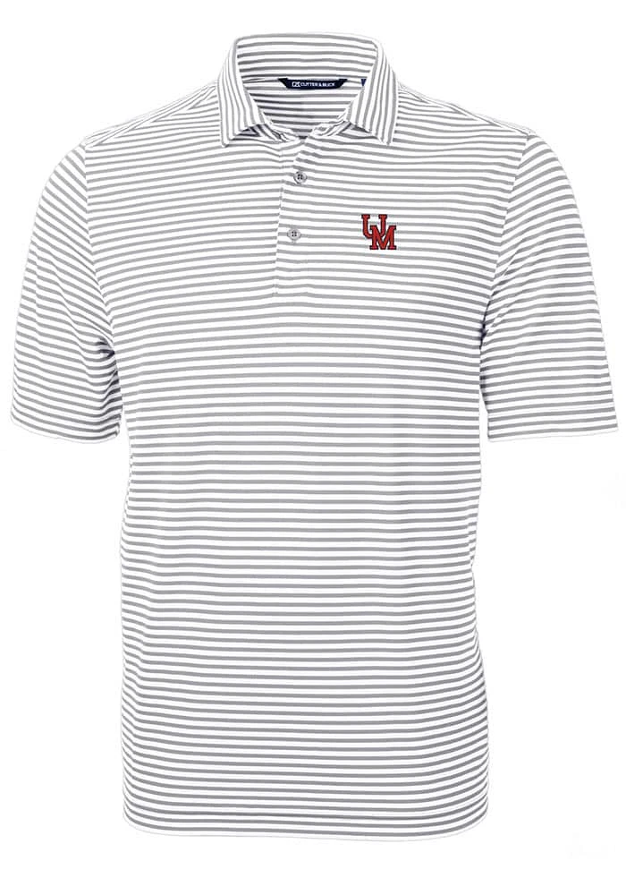 Cutter and Buck Ole Miss Rebels Virtue Eco Pique Stripe Big Tall Polo