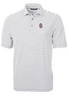 Cutter and Buck Southern Illinois Salukis Virtue Eco Pique Stripe Big Tall Polo