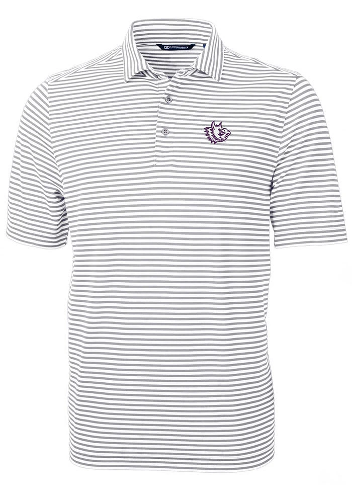 Cutter and Buck TCU Horned Frogs Virtue Eco Pique Stripe Big Tall Polo