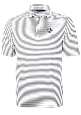 Cutter and Buck TCU Horned Frogs Virtue Eco Pique Stripe Big Tall Polo