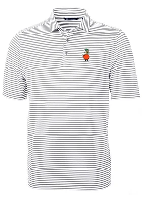 Cutter and Buck UCF Knights Grey Virtue Eco Pique Stripe Big Tall Polo