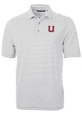 Cutter and Buck Utah Utes Virtue Eco Pique Stripe Big Tall Polo