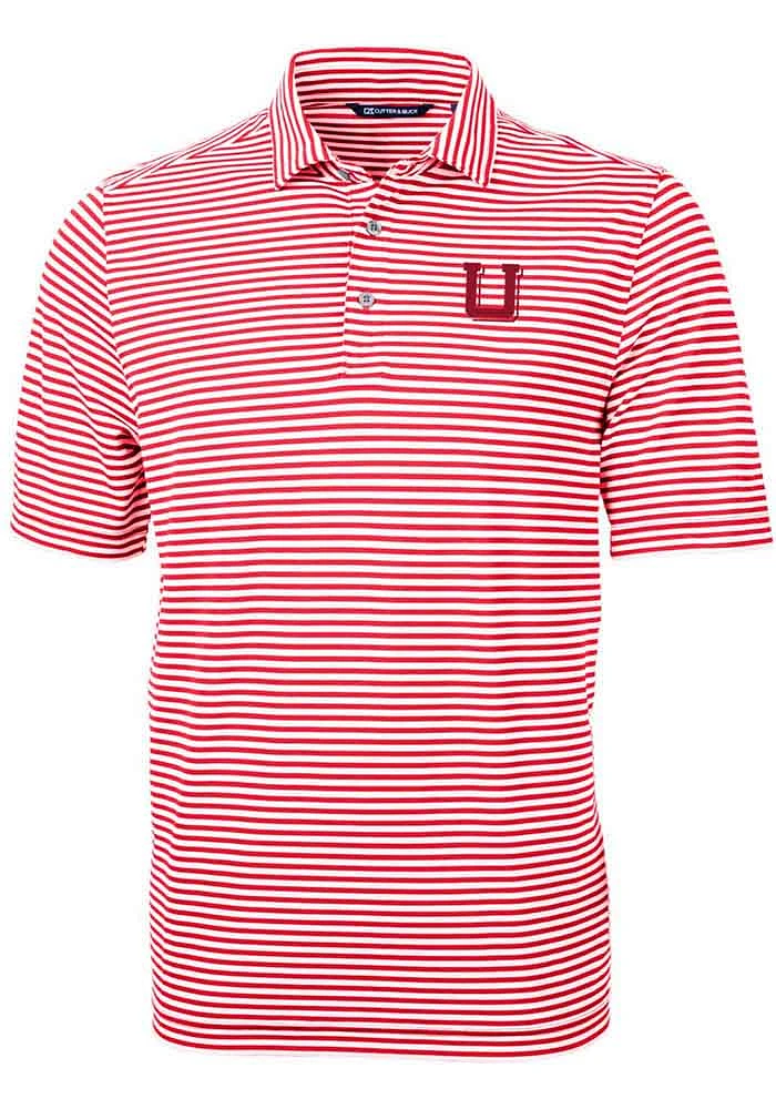 Cutter and Buck Utah Utes Virtue Eco Pique Stripe Big Tall Polo