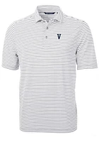 Cutter and Buck Villanova Wildcats Grey Virtue Eco Pique Stripe Big Tall Polo