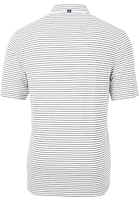 Cutter and Buck West Virginia Mountaineers Grey Virtue Eco Pique Stripe Big Tall Polo