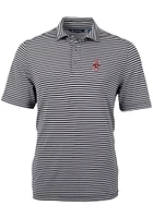 Cutter and Buck Washington State Cougars Virtue Eco Pique Stripe Big Tall Polo