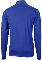 Cutter and Buck Air Force Falcons Mens Blue Mascot Virtue Eco Pique Big Tall Qtr Zip