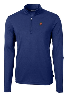 Cutter and Buck Florida Gators Mens Blue Virtue Eco Pique Big Tall Qtr Zip