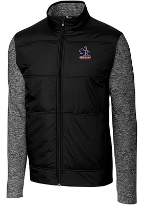 Cutter and Buck Delaware Fightin' Blue Hens Mens Black Stealth Hybrid Quilted Big Tall Light..