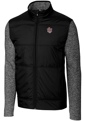 Cutter and Buck LSU Tigers Mens Black Stealth Hybrid Quilted Big Tall Light Weight Jacket