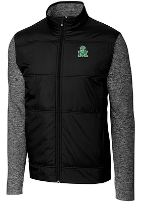 Cutter and Buck Marshall Thundering Herd Mens Black Stealth Hybrid Quilted Big Tall Light We..