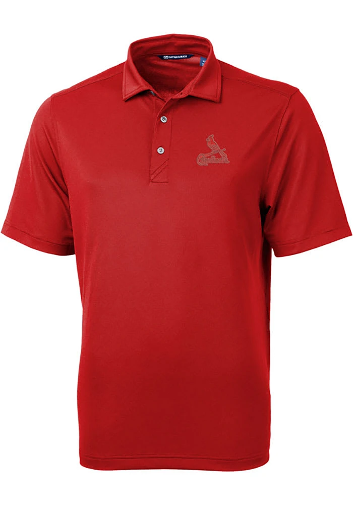 Cutter and Buck St Louis Cardinals Mens Red Virtue Design Short Sleeve Polo