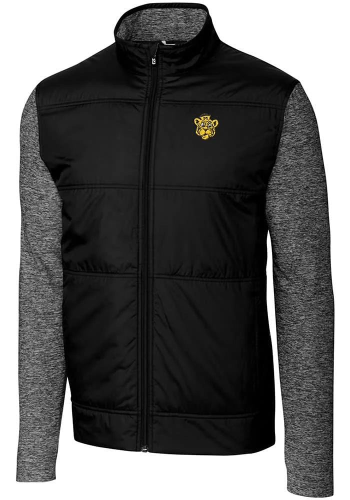 Cutter and Buck Missouri Tigers Mens Black Stealth Hybrid Quilted Big Tall Light Weight Jacket