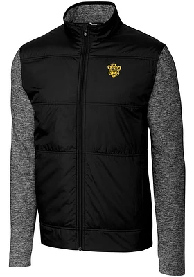 Cutter and Buck Missouri Tigers Mens Black Stealth Hybrid Quilted Big Tall Light Weight Jacket