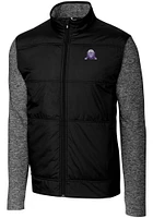 Cutter and Buck Northwestern Wildcats Mens Black Stealth Hybrid Quilted Big Tall Light Weight Ja