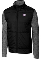 Cutter and Buck TCU Horned Frogs Mens Black Stealth Hybrid Quilted Big Tall Light Weight Jac..
