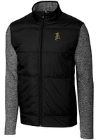 Cutter and Buck Wichita State Shockers Mens Black Stealth Hybrid Quilted Big Tall Light Weig..