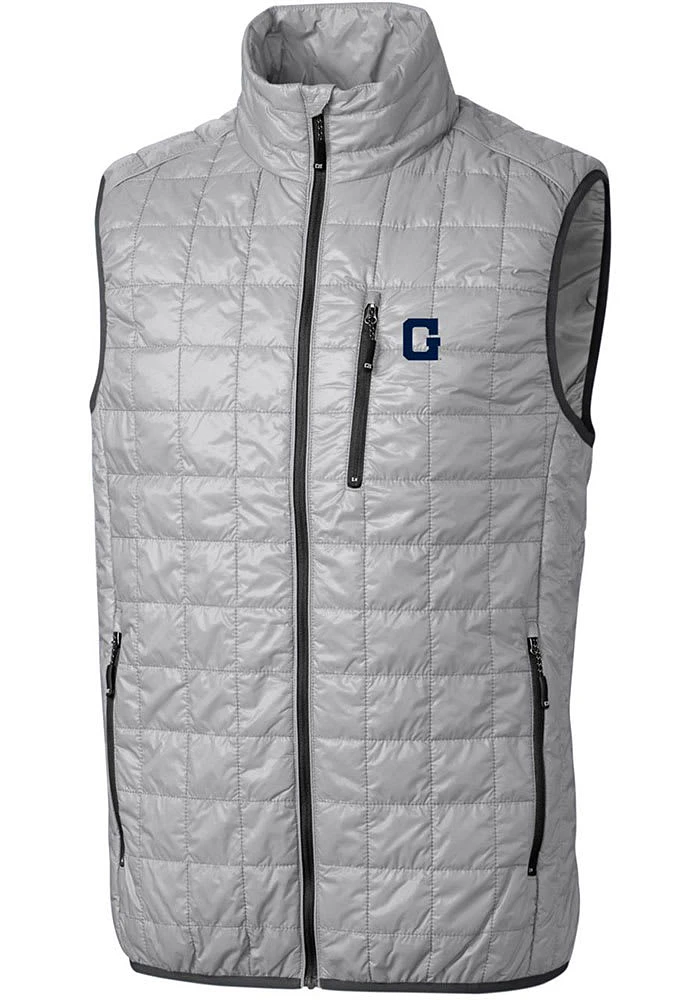 Cutter and Buck Georgetown Hoyas Big Tall Grey Rainier PrimaLoft Vest Mens