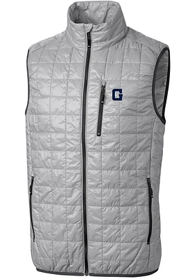 Cutter and Buck Georgetown Hoyas Big Tall Grey Rainier PrimaLoft Vest Mens