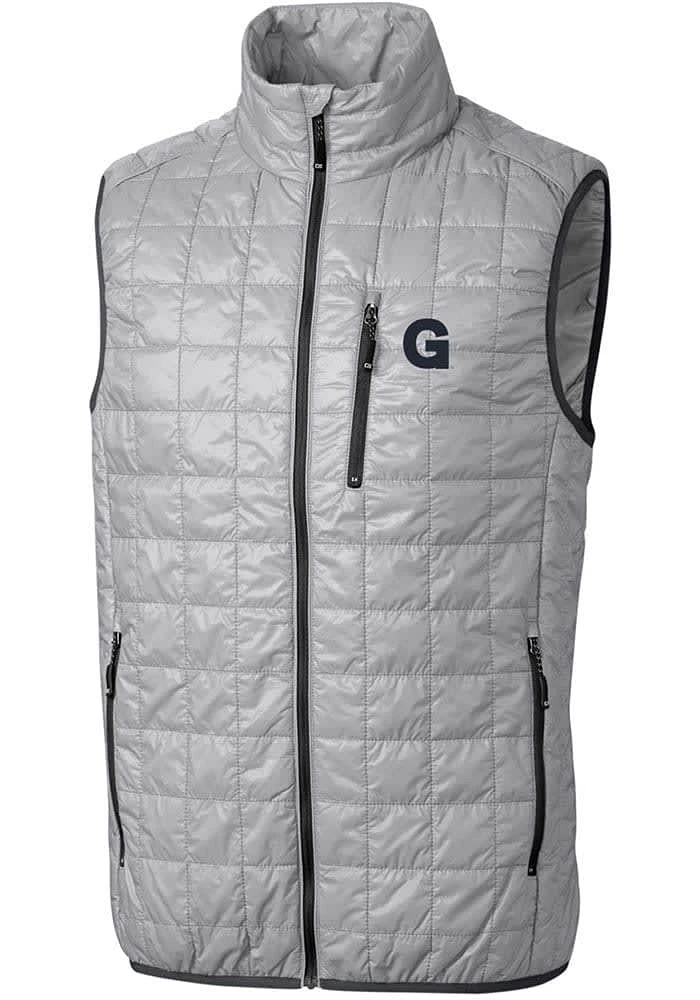 Cutter and Buck Gonzaga Bulldogs Big Tall Grey Rainier PrimaLoft Vest Mens