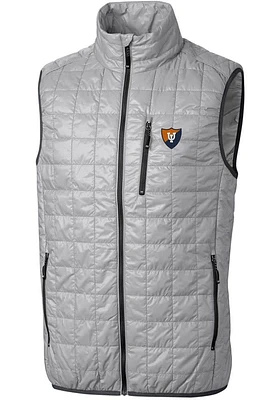 Grey Illinois Fighting Illini Cutter and Buck Big Tall Rainier PrimaLoft Vest Mens