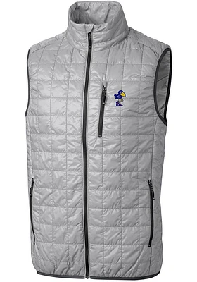 Cutter and Buck Kansas Jayhawks Big Tall Grey Rainier PrimaLoft Vest Mens