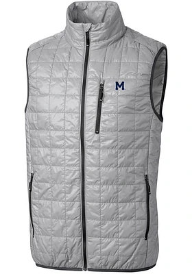 Cutter and Buck Michigan Wolverines Big Tall Grey Rainier PrimaLoft Vest Mens