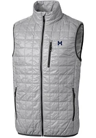 Cutter and Buck Michigan Wolverines Big Tall Grey Rainier PrimaLoft Vest Mens