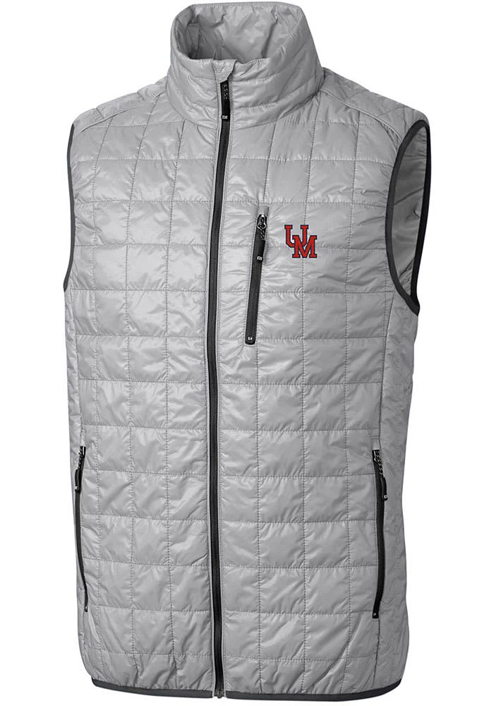 Cutter and Buck Ole Miss Rebels Big Tall Grey Rainier PrimaLoft Vest Mens