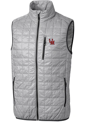Cutter and Buck Ole Miss Rebels Big Tall Grey Rainier PrimaLoft Vest Mens