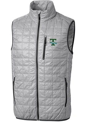 Cutter and Buck Tulane Green Wave Big Tall Grey Rainier PrimaLoft Vest Mens