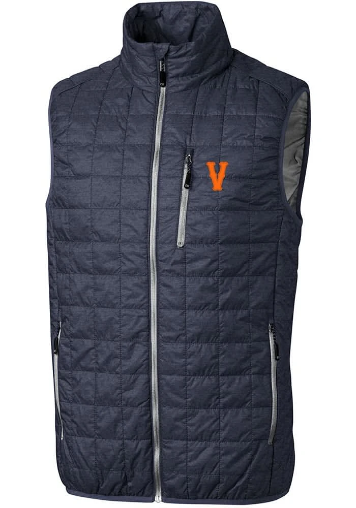 Cutter and Buck Virginia Cavaliers Big Tall Grey Rainier PrimaLoft Vest Mens