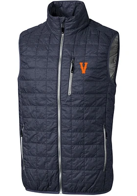 Cutter and Buck Virginia Cavaliers Big Tall Grey Rainier PrimaLoft Vest Mens