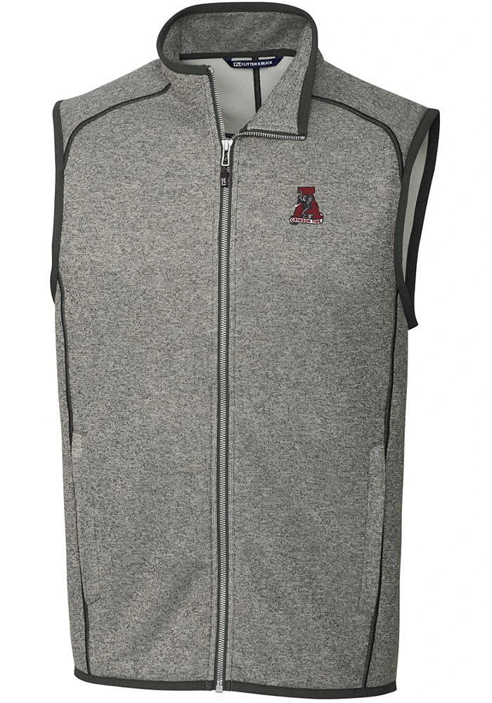 Cutter and Buck Alabama Crimson Tide Big Tall Grey Mainsail Sweater Vest Mens