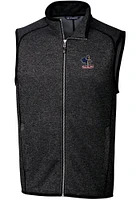 Cutter and Buck Delaware Fightin' Blue Hens Big Tall Charcoal Mainsail Sweater Vest Mens Ves..