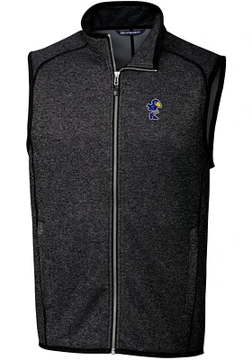 Cutter and Buck Kansas Jayhawks Big Tall Charcoal Mainsail Sweater Vest Mens