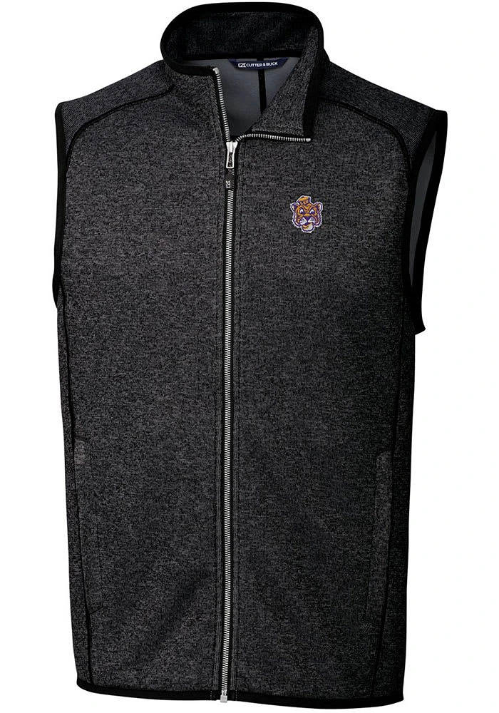 Cutter and Buck LSU Tigers Big Tall Charcoal Mainsail Sweater Vest Mens