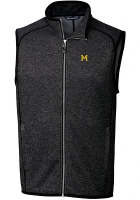 Cutter and Buck Michigan Wolverines Big Tall Charcoal Mainsail Sweater Vest Mens