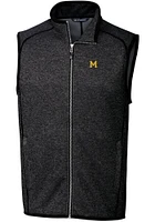 Cutter and Buck Michigan Wolverines Big Tall Charcoal Mainsail Sweater Vest Mens