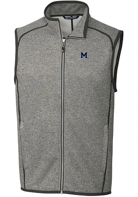 Cutter and Buck Michigan Wolverines Big Tall Grey Mainsail Sweater Vest Mens
