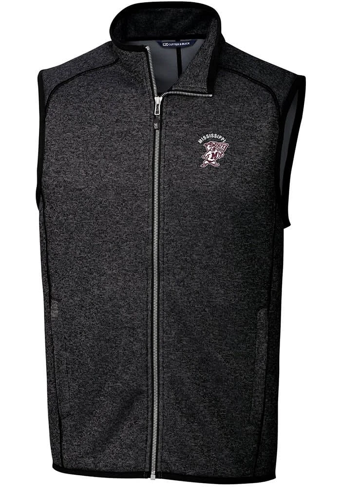 Cutter and Buck Mississippi State Bulldogs Big Tall Charcoal Mainsail Sweater Vest Mens