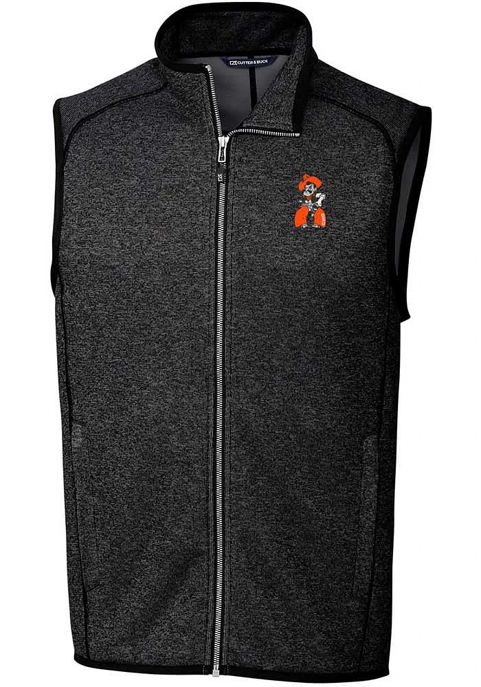 Cutter and Buck Oklahoma State Cowboys Mens Grey Mainsail Sleeveless Jacket