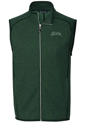Cutter and Buck Michigan State Spartans Mens Green Mainsail Design Sleeveless Jacket