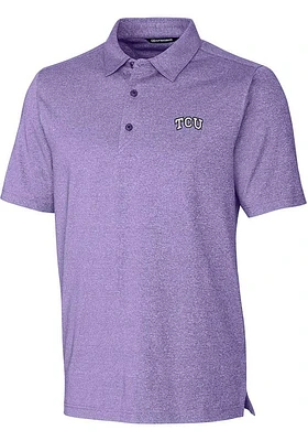 Cutter and Buck TCU Horned Frogs Mens Purple Logo Forge Short Sleeve Polo