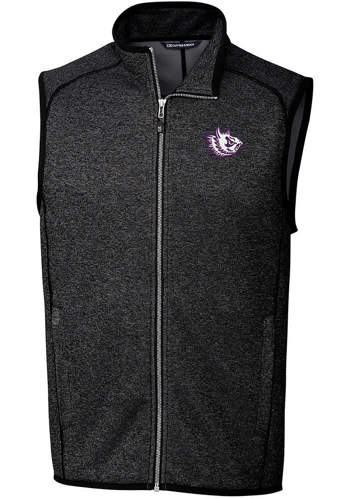 Cutter and Buck TCU Horned Frogs Mens Grey Mainsail Design Sleeveless Jacket