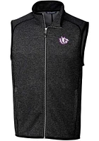 Cutter and Buck TCU Horned Frogs Mens Grey Mainsail Design Sleeveless Jacket